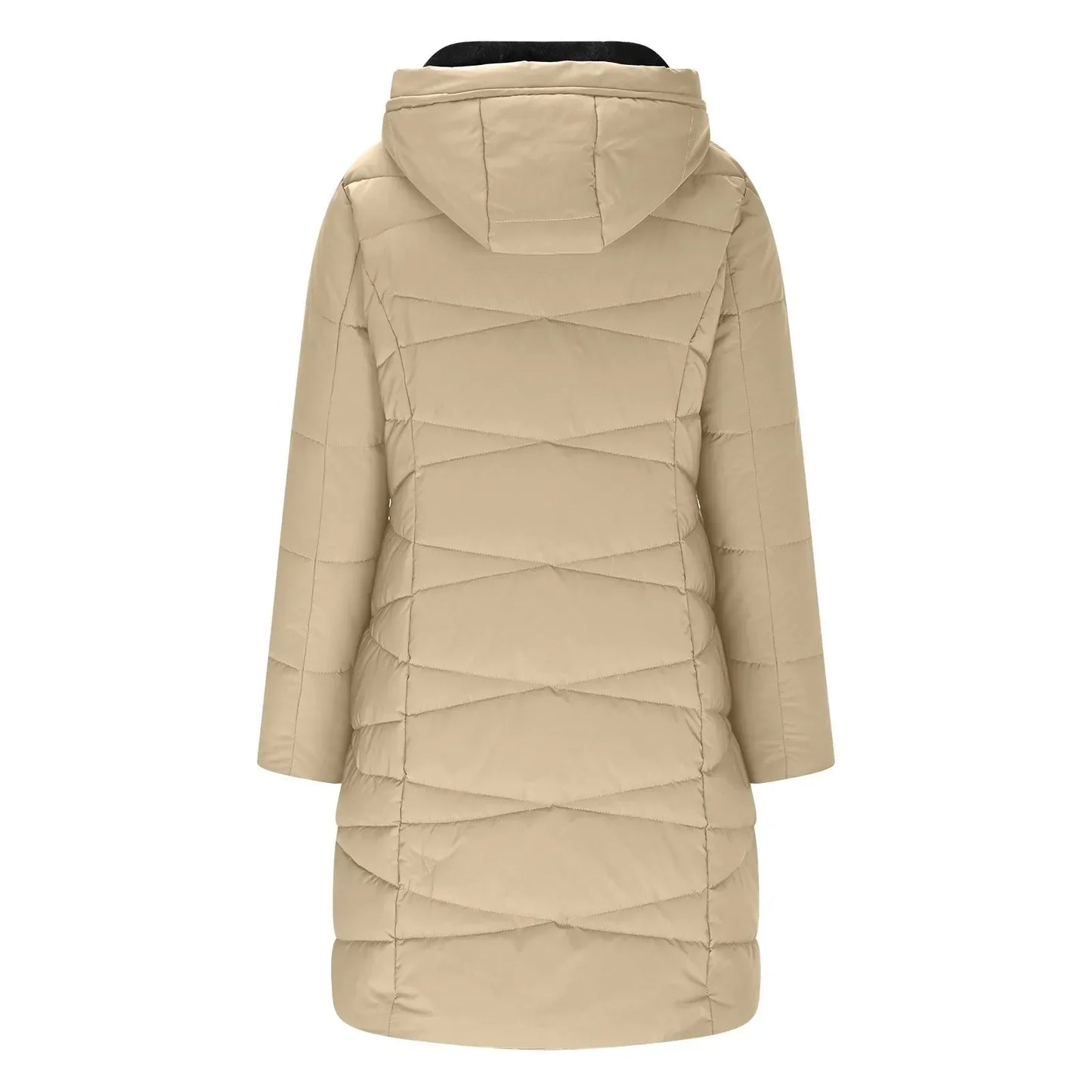 Women's Quilted Hooded Coat Long