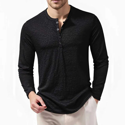 Vivana Women's Long Sleeve Henley Cotton Shirt