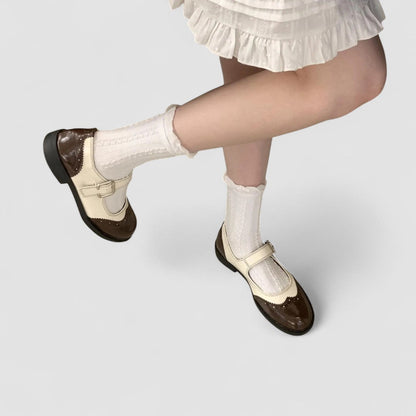 Women's Mary Jane Shoes Two-Tone Upper