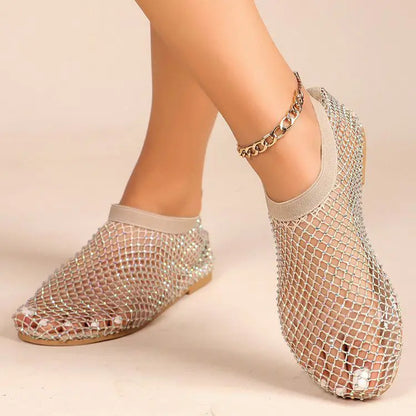 Women's Rhinestone Midnight Flat Shoes