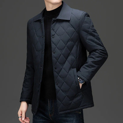Tomston Men's Quilted Diamond Pattern Jacket