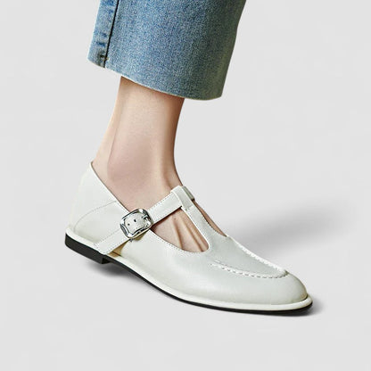 Women's Low Heel Mary Jane Shoes Buckle Strap
