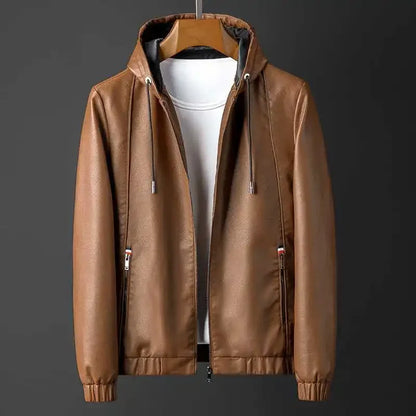 Rave Hooded Leather Jacket