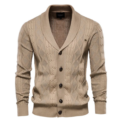 Men's Buttoned Cardigan Sweater - Fashinoza