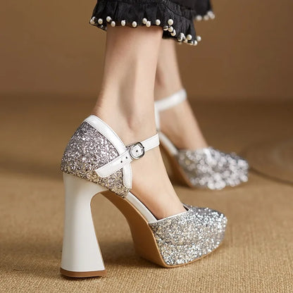 Women's Sparkle Platform Pumps