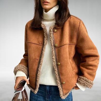 Women’s Classic Shearling Trim Jacket