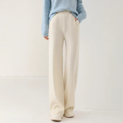 Relaxed Wide-Leg Pull-On Pants