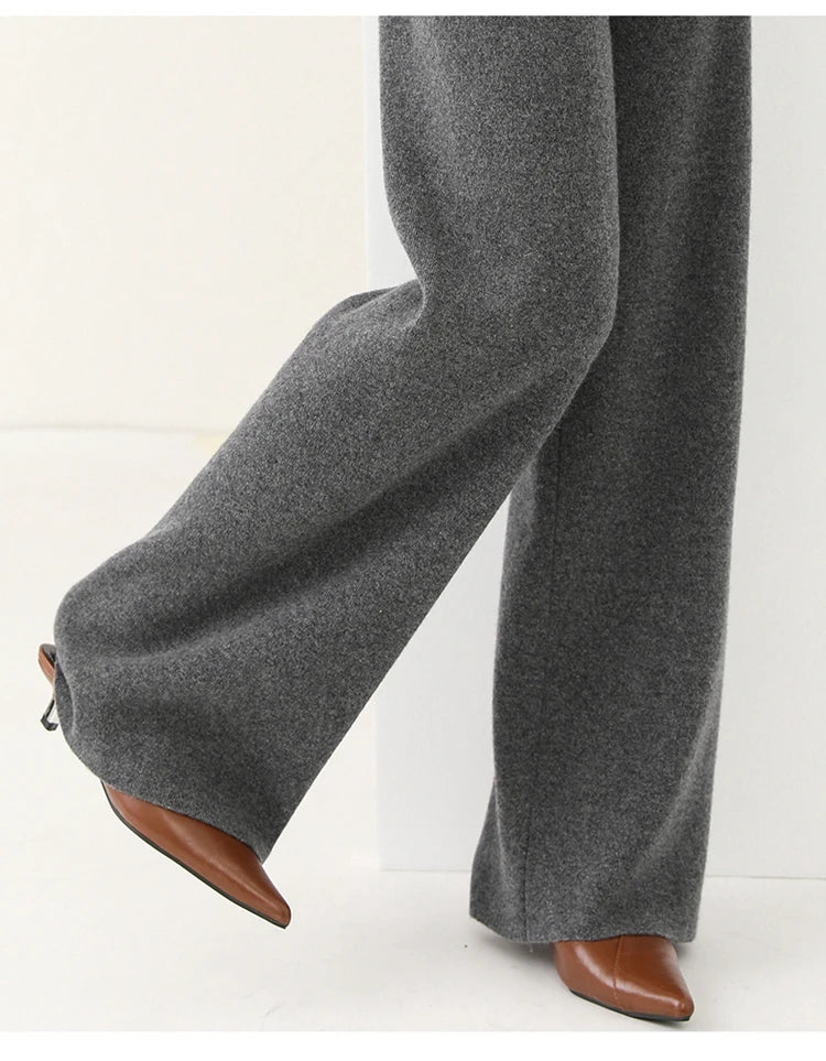 Relaxed Wide-Leg Pull-On Pants