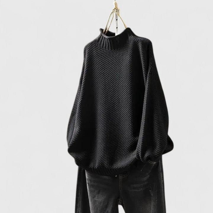 Women's High Neck Ribbed Turtleneck Sweater