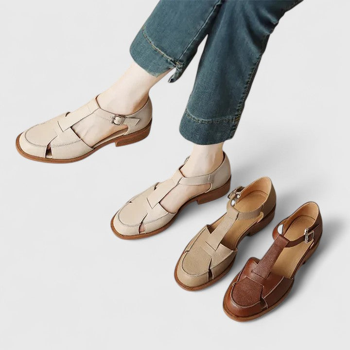Women's Mary Jane Closed Toe Sandals Low Heel