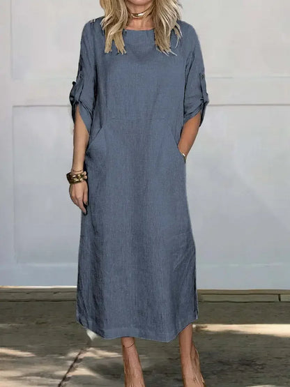 Women's A-Line Draped Evening Dress
