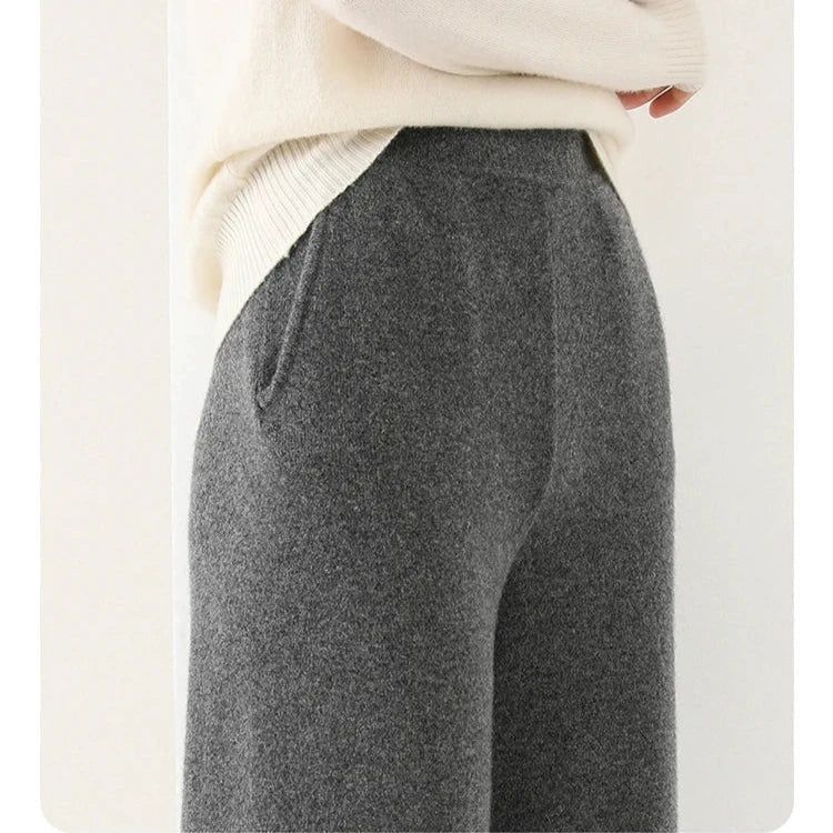 Relaxed Wide-Leg Pull-On Pants