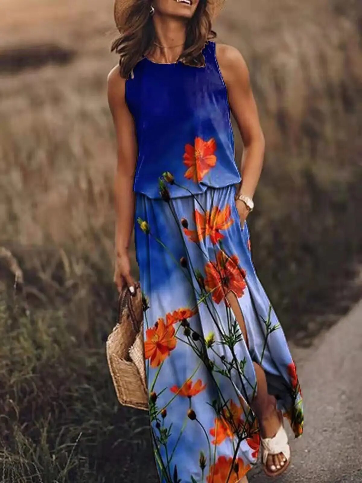 Women's Graphic Print Maxi Dress Summer