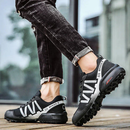 Men's Orthopedic Cycling Sneakers Flat Mountain Bike Shoes Outdoor Trekking Sneakers