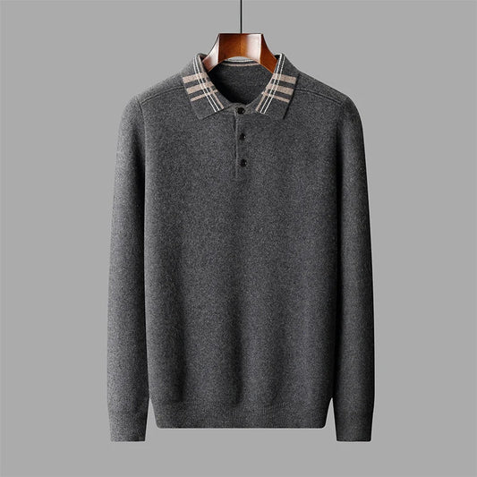 James | Men’s Spring Classic Knit Polo Sweater