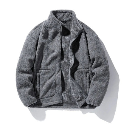Men's Full Zip Hip-Length Jacket Relaxed Fit - 
Fashinoza