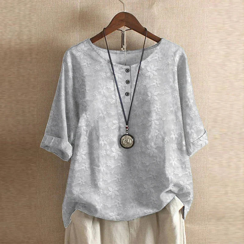 Women's Retro Print Blouse