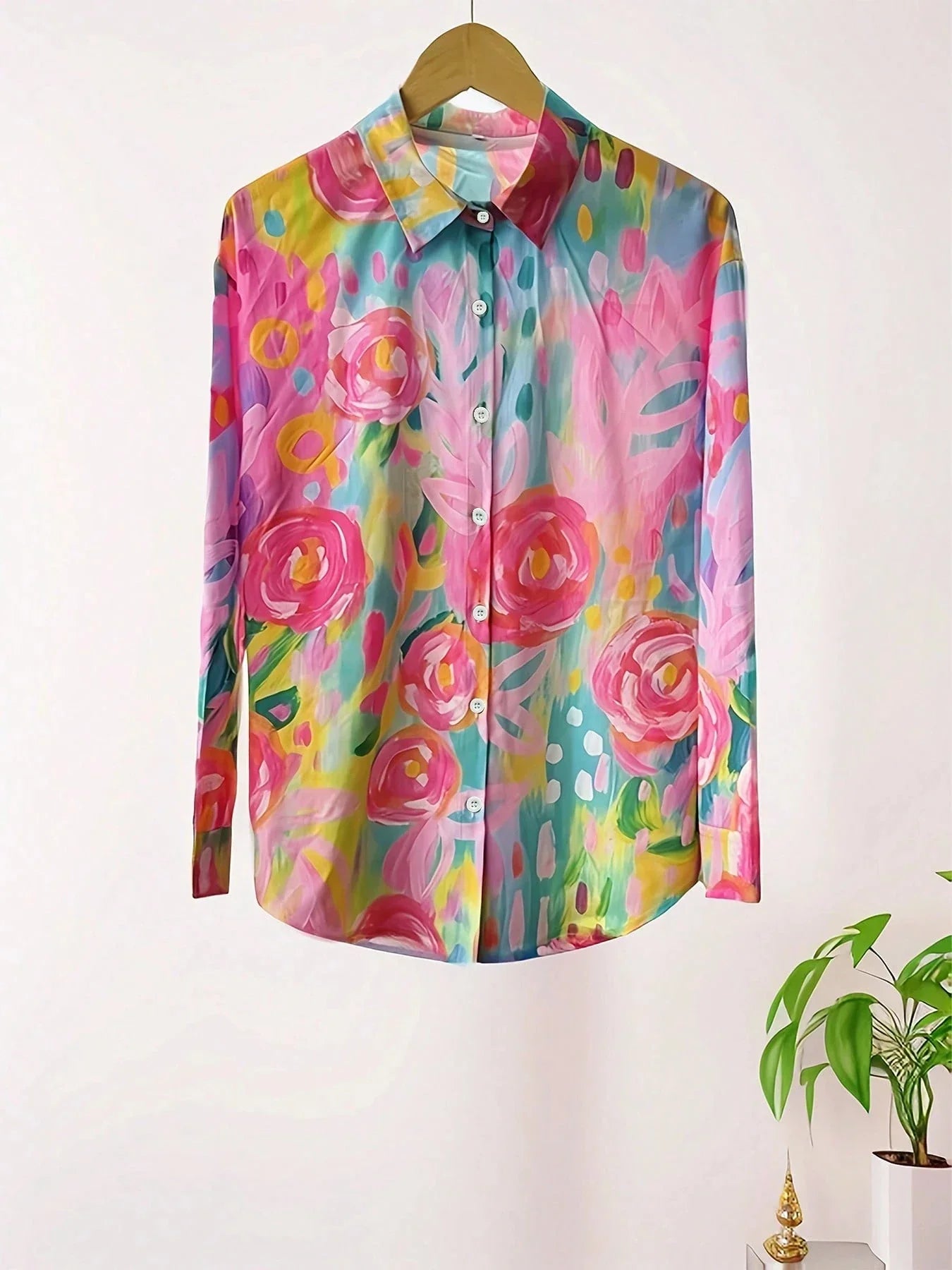 Women's Colorful Blouse Playful Print