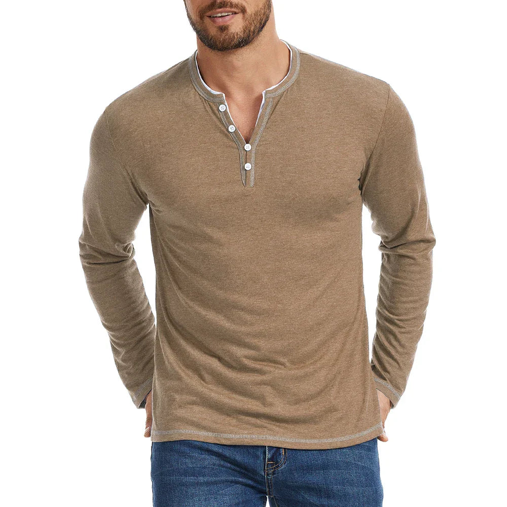 Men's Marcello Henley Long Sleeve Shirt
