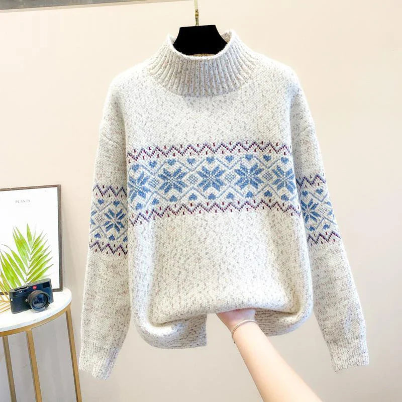 Women's Snowflake Knit Sweater