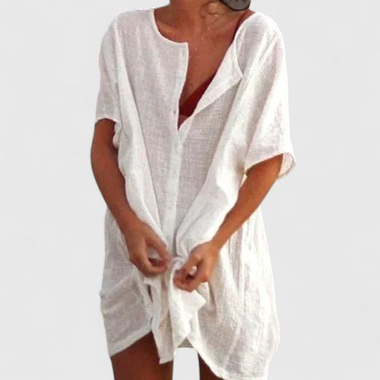 Dana | Womens Loose Button Beach Cover Up Shorts
