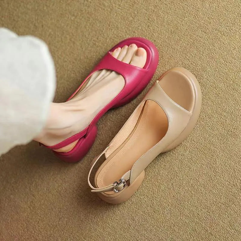 Women's Platform Flat Sandals Low Heel