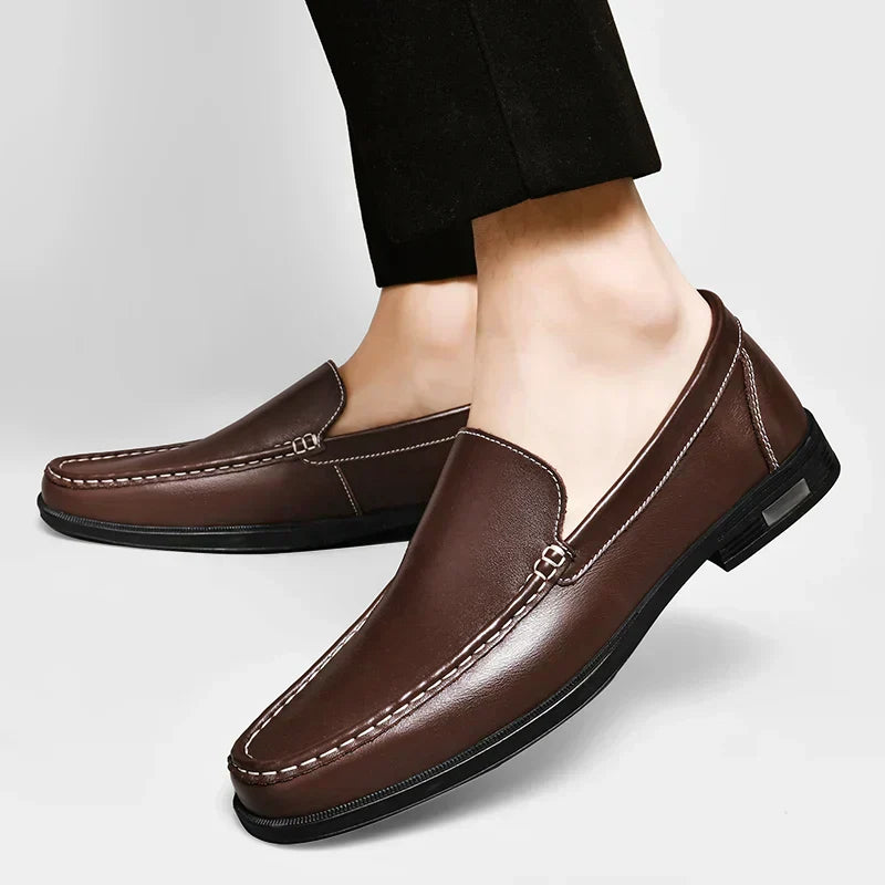Men's Classic Slip-On Loafers Leather Comfortable