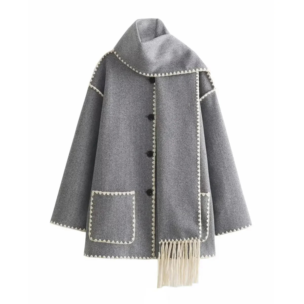 Relaxed Fit Knee-Length Wool Coat for Women – Stylish Cozy Warmth Caliboot