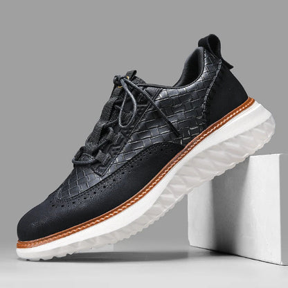 Windsor Men's Ridge Sneakers Comfortable Leather Brown