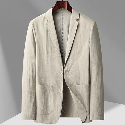 Mens Linen Blazer Marino Meadow Beige