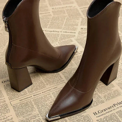 Beatrice | Women’s Spring Pointed Toe Block Boots