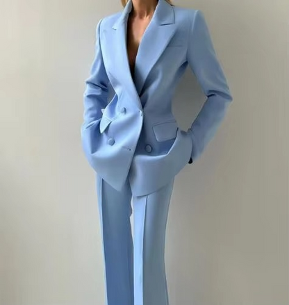 Tiffany Women's Blazer Set Corset Flare Pants