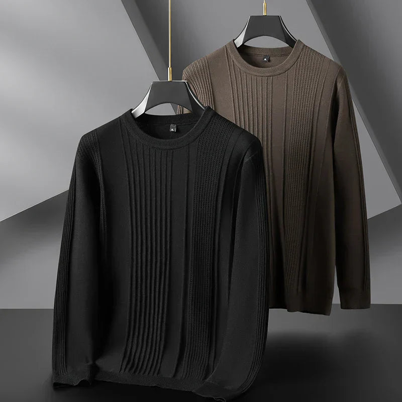 Textured Ribbed Knit Sweater