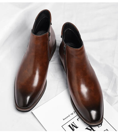 Lucciano Men's Leather Chelsea Boots