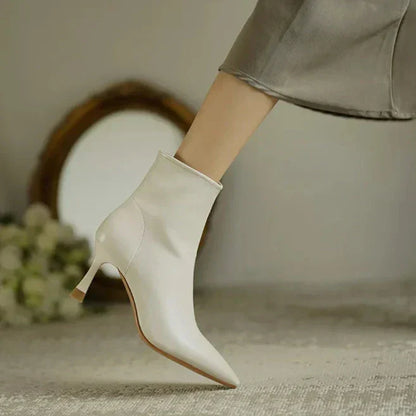 Women's Pointed Toe Ankle Boots Heel Style