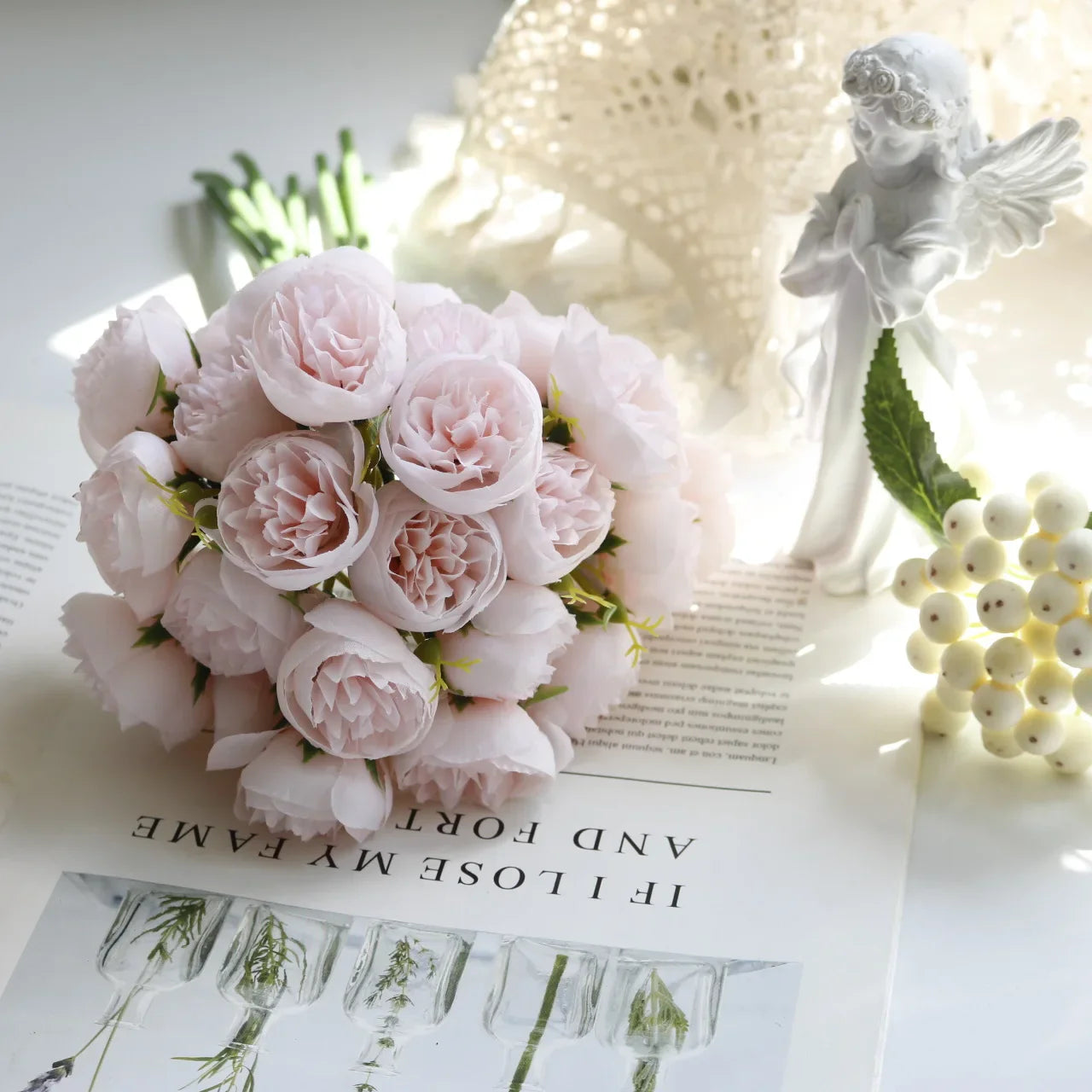 Silk Peony Bouquet
