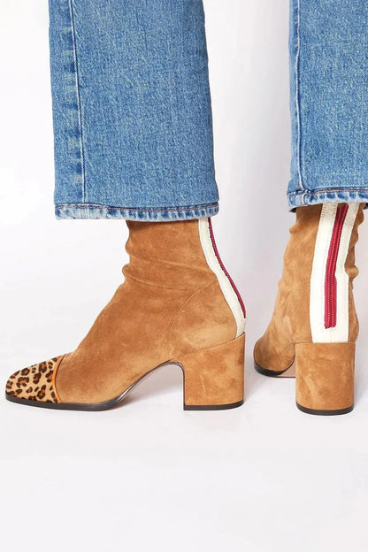 Women's Square Toe Heeled Boots