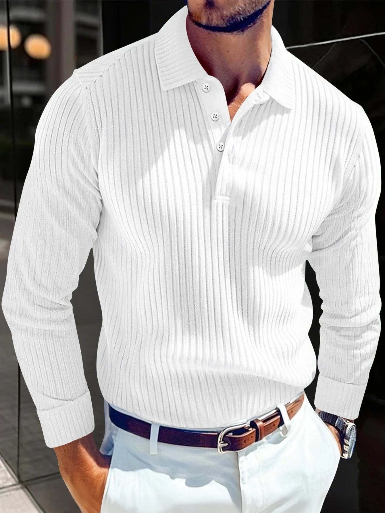 Men's Slim Fit Polo Shirt Cotton - 
Fashinoza