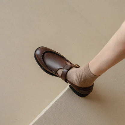 Women's Mary Jane Shoes Round Toe Low Heel