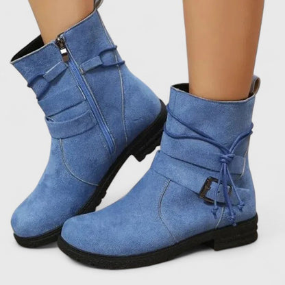 Women's Buckle Detail Ankle Boots