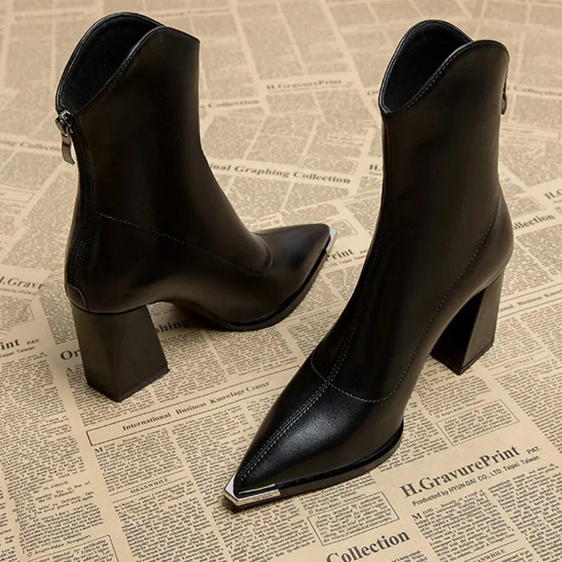 Beatrice | Women’s Spring Pointed Toe Block Boots
