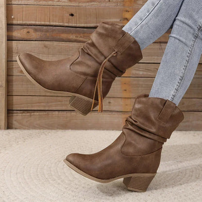 Women's Block Heel Cowboy Boots