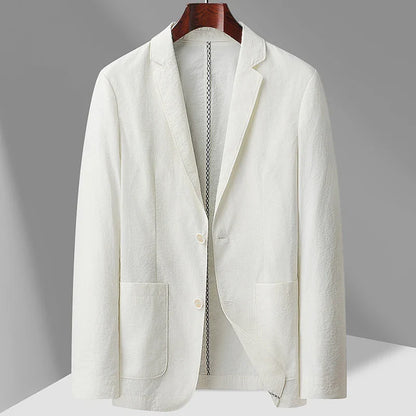 Mens Linen Blazer Marino Meadow Beige - 
Fashinoza