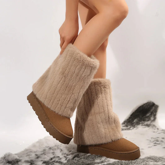 Women's Fur Boots - Fashinoza