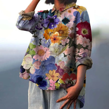 Jasmine | Women Spring Printed Button Top