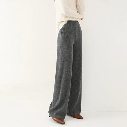 Relaxed Wide-Leg Pull-On Pants