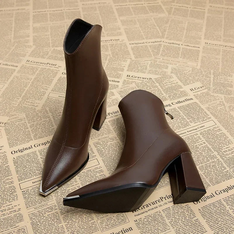 Beatrice | Women’s Spring Pointed Toe Block Boots