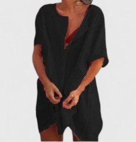 Dana | Womens Loose Button Beach Cover Up Shorts