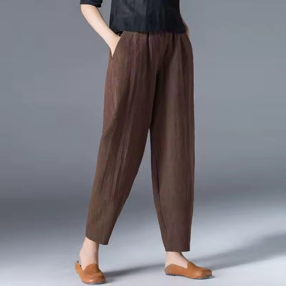 Women's High Waist Tapered Fit Trousers