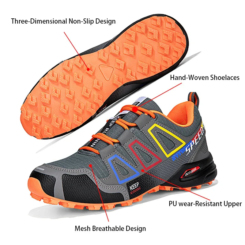 Men's Orthopedic Cycling Shoes Non-Slip Outdoor Cross-Country Trekking Sneakers